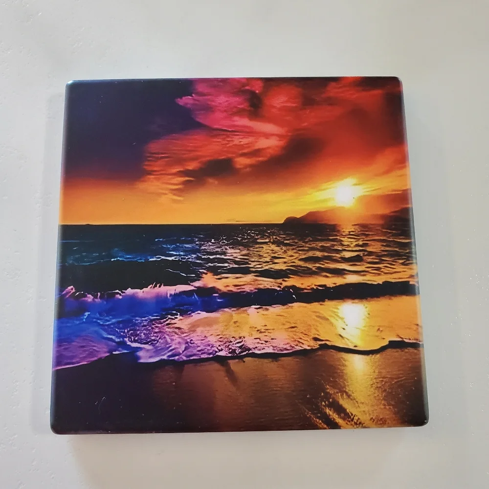 Ocean Sunsets 2 Pack Sandstone Coasters